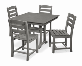 La Casa Caf 5-Piece Farmhouse Trestle Side Chair Dining Setoutdoor patio furniture set
