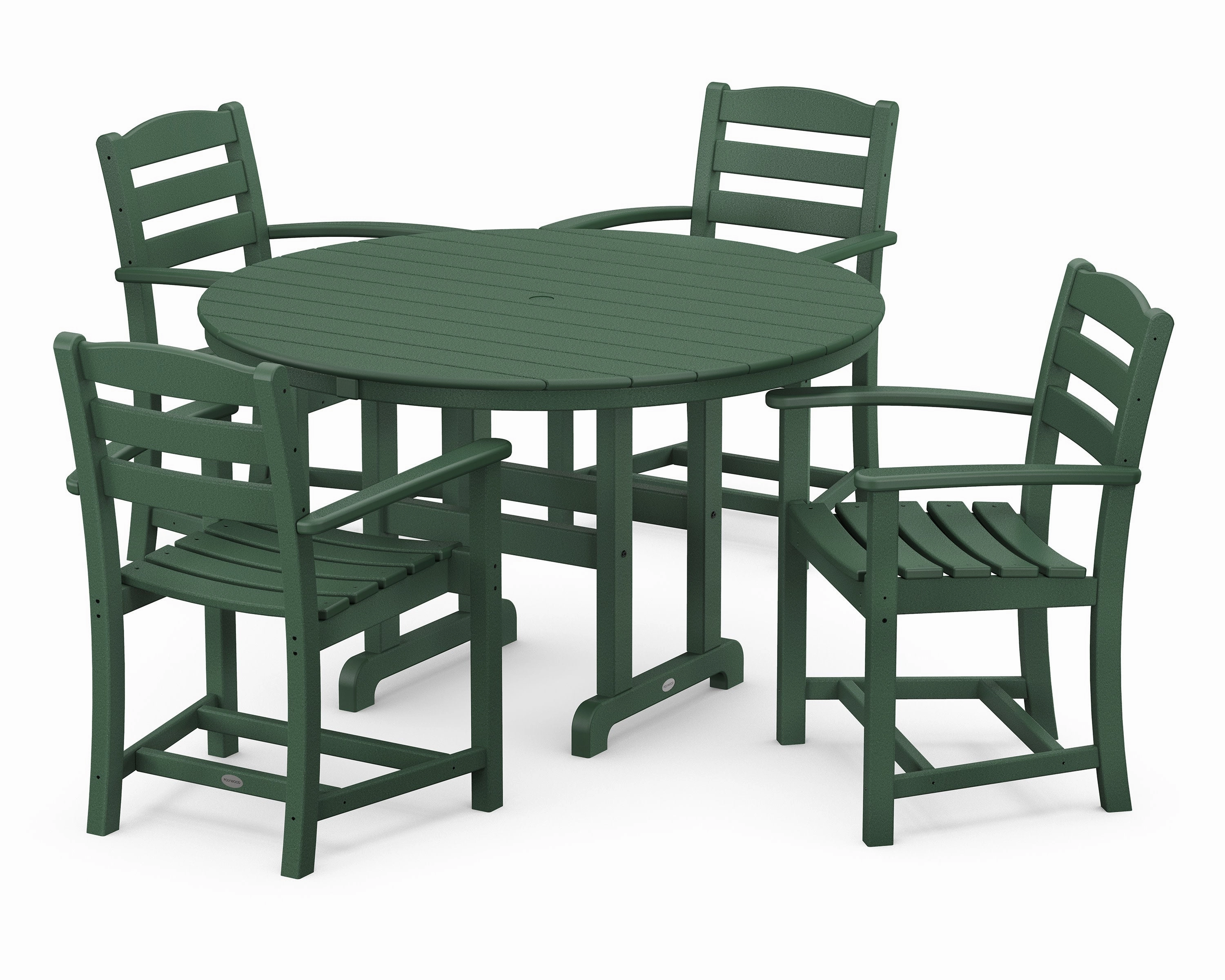 La Casa Caf 5-Piece Round Farmhouse Dining Set