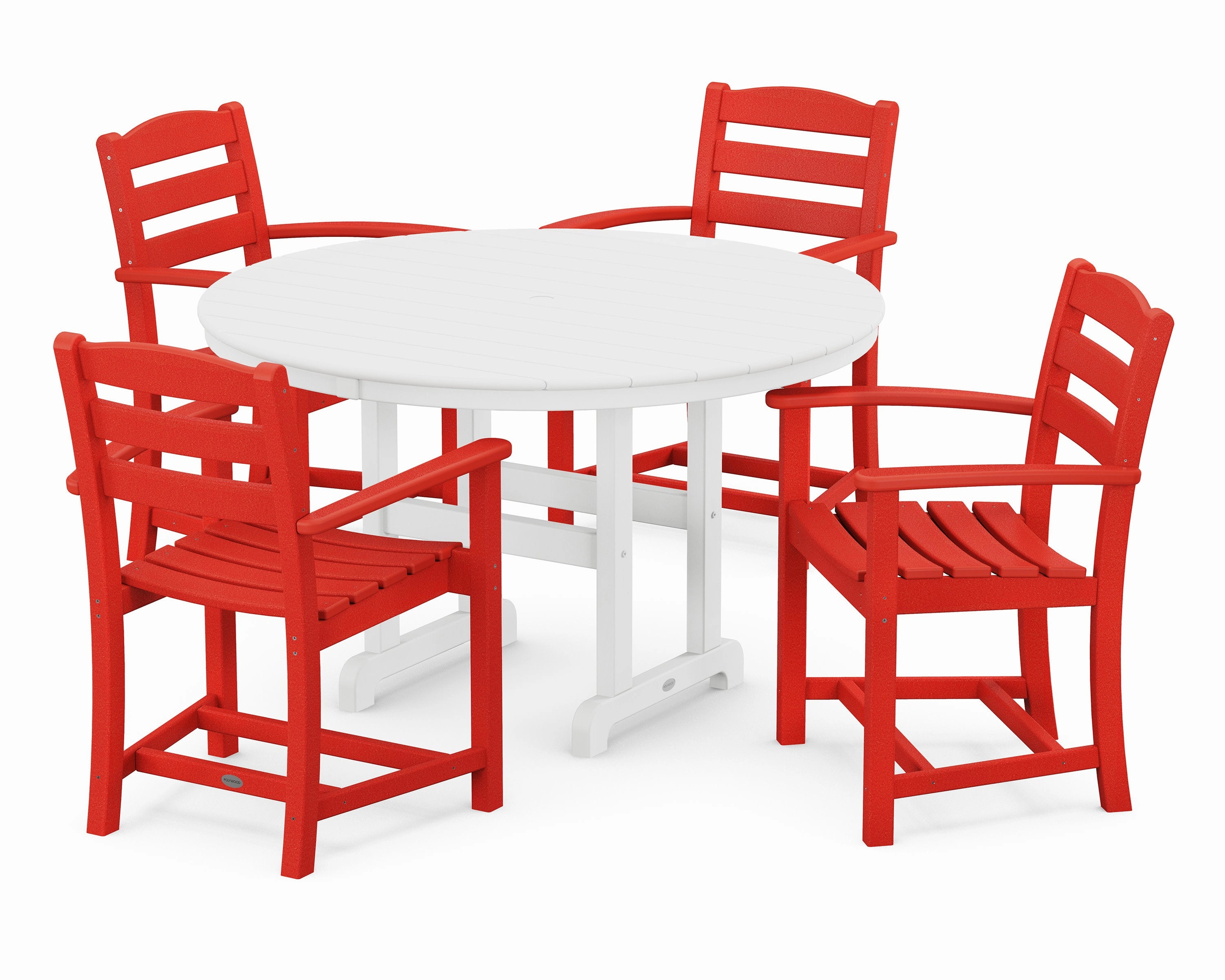 La Casa Caf 5-Piece Round Farmhouse Dining Set