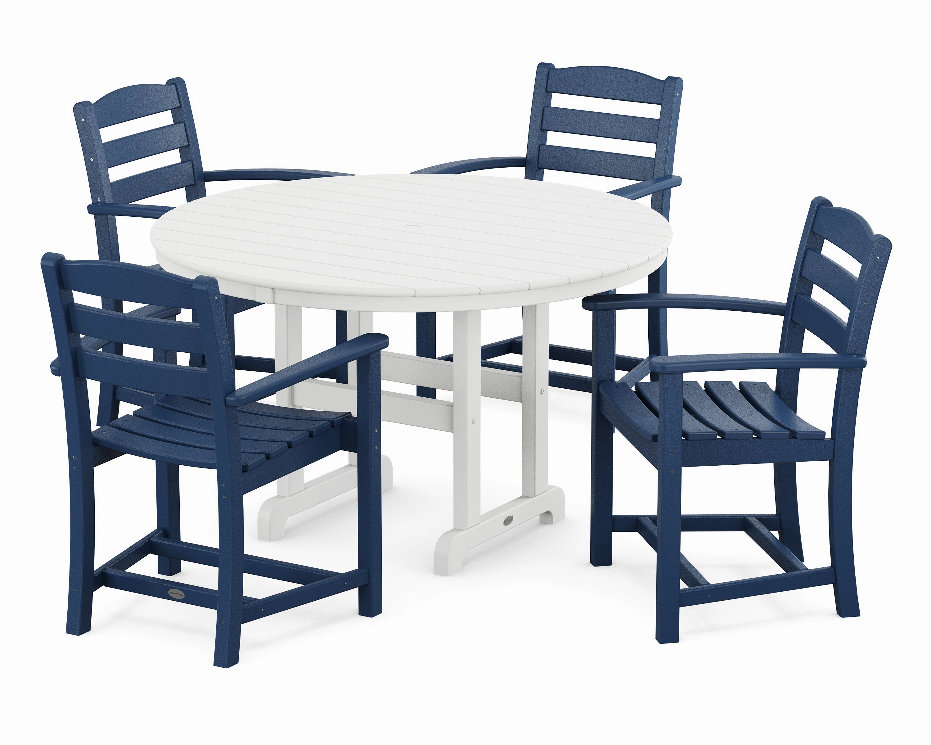 La Casa Caf 5-Piece Round Farmhouse Dining Set