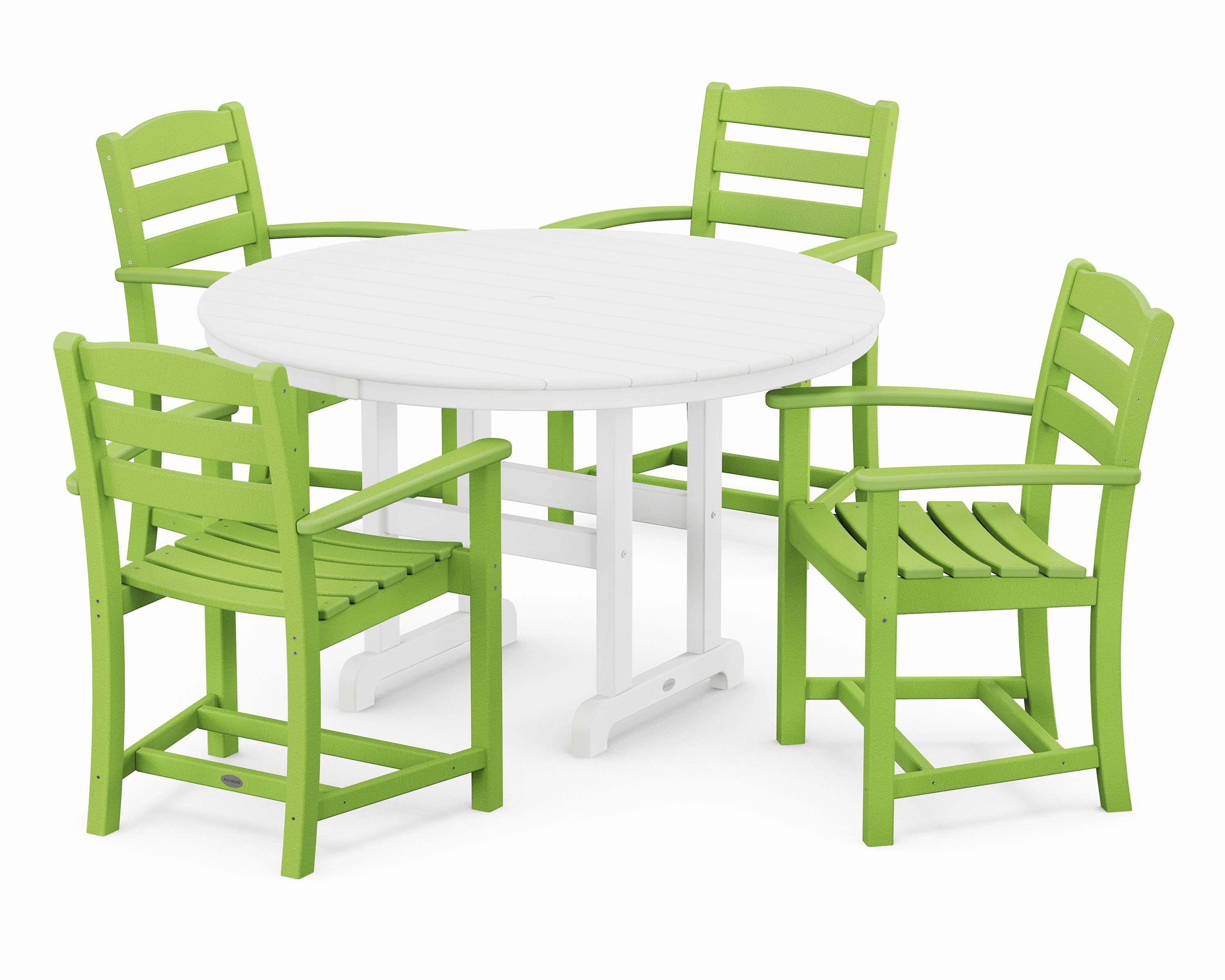 La Casa Caf 5-Piece Round Farmhouse Dining Set