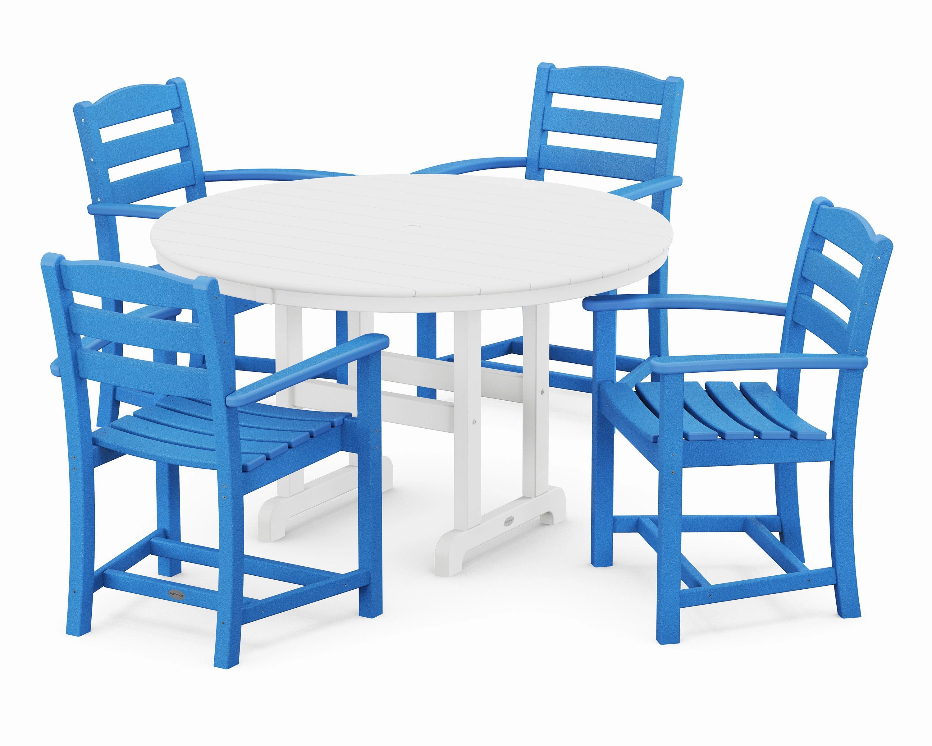 La Casa Caf 5-Piece Round Farmhouse Dining Set