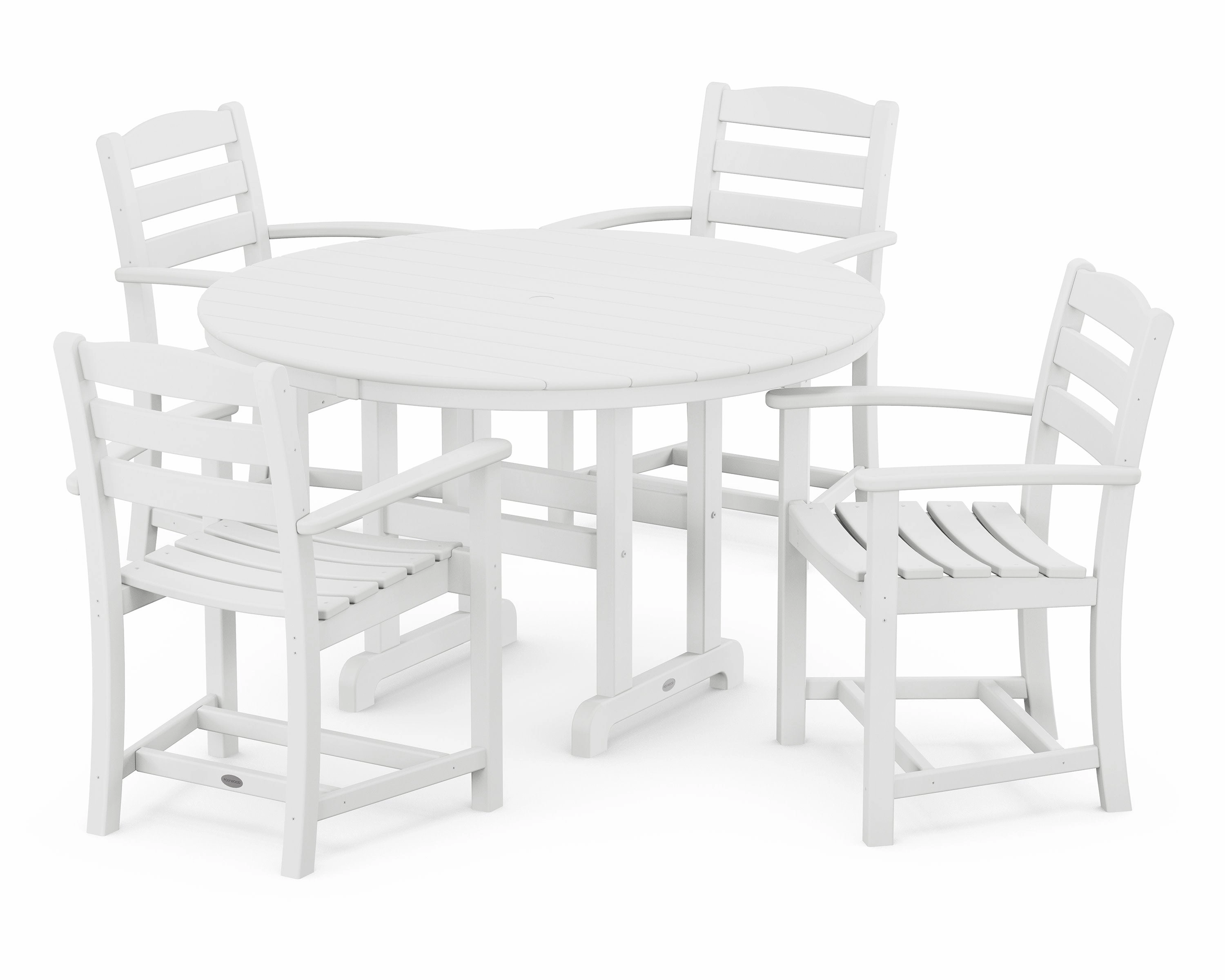 La Casa Caf 5-Piece Round Farmhouse Dining Set