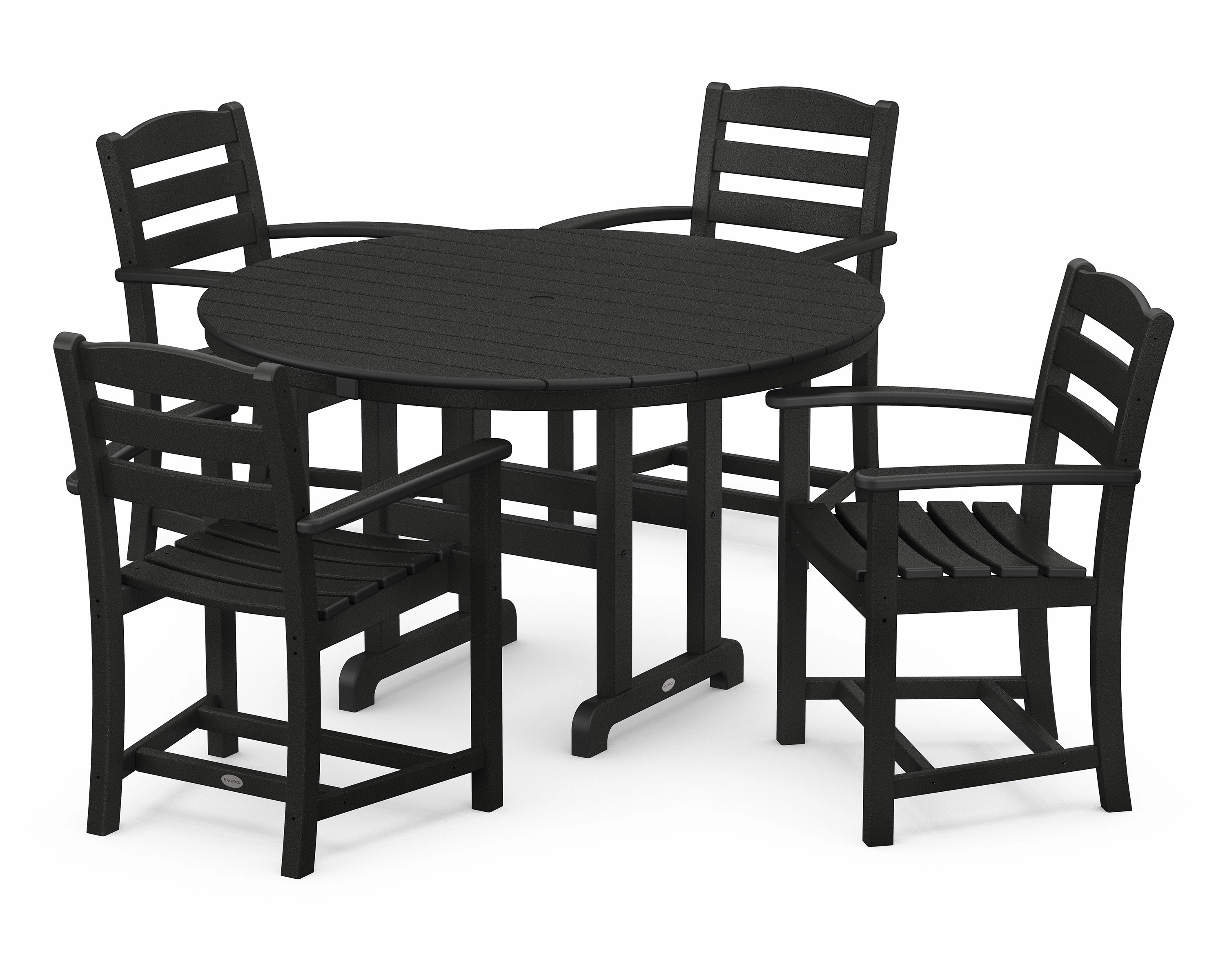 La Casa Caf 5-Piece Round Farmhouse Dining Set