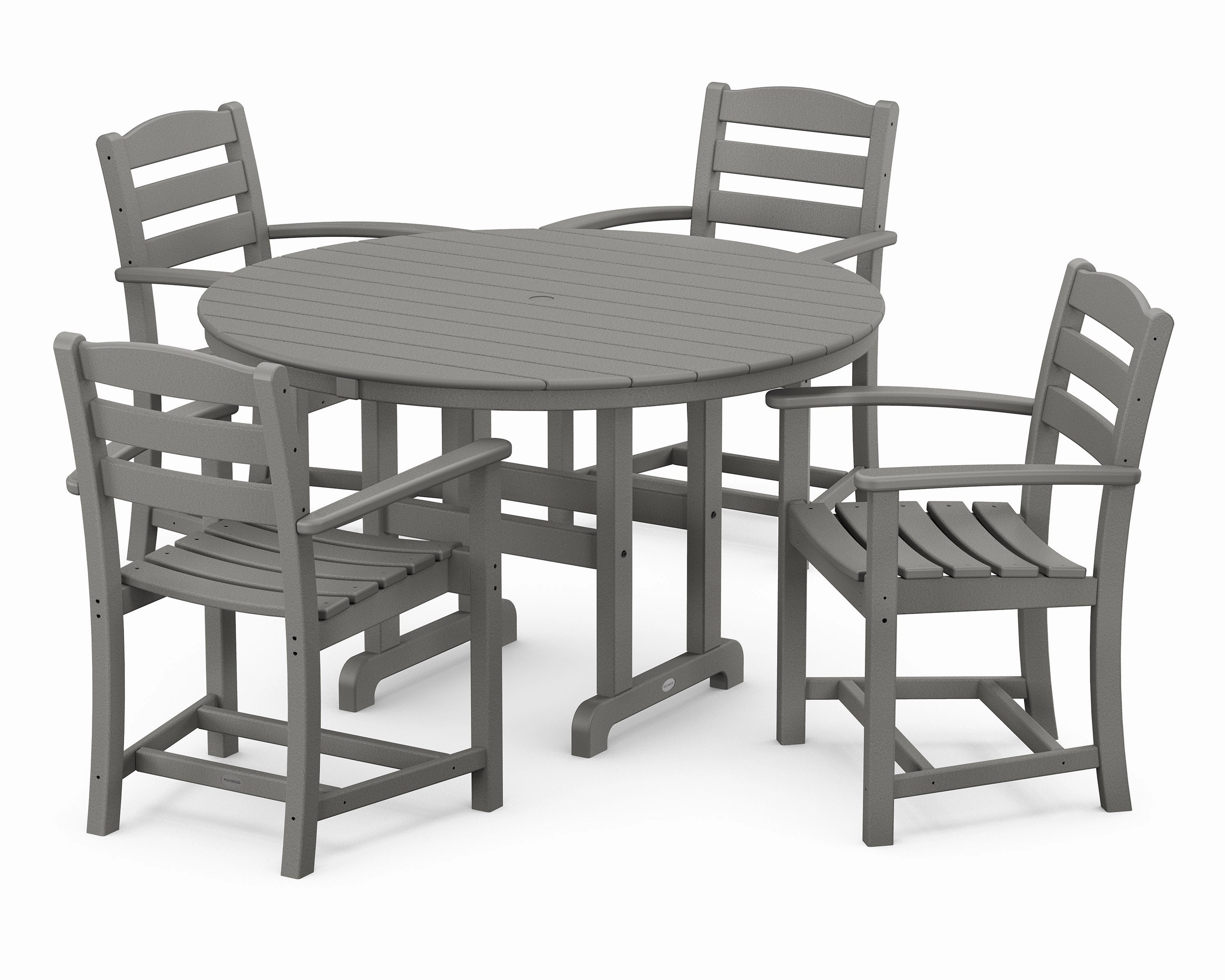 La Casa Caf 5-Piece Round Farmhouse Dining Setoutdoor patio furniture set