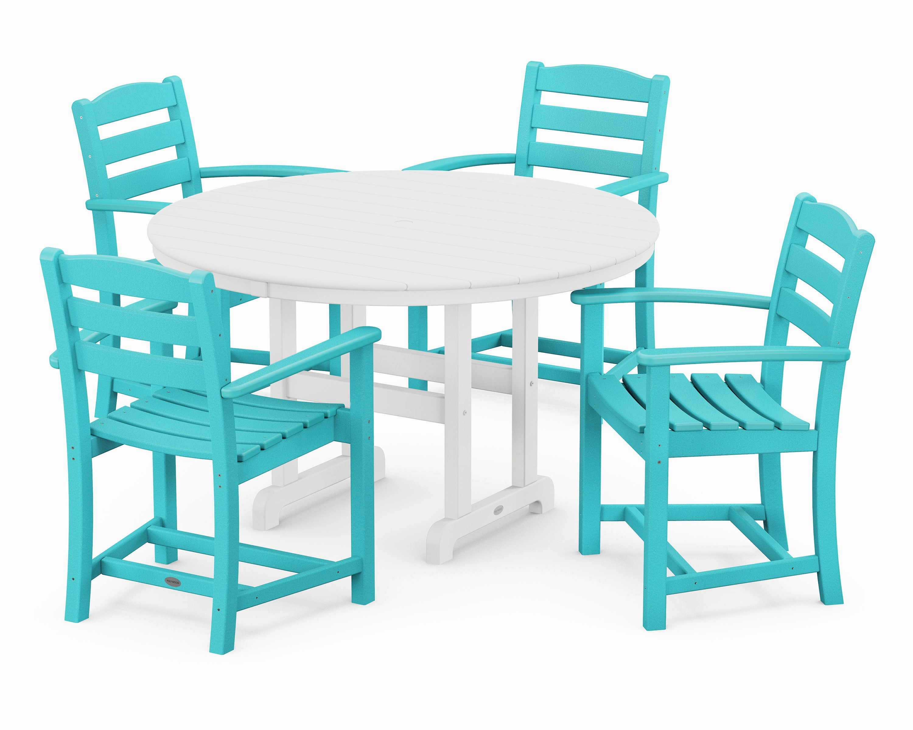 La Casa Caf 5-Piece Round Farmhouse Dining Set