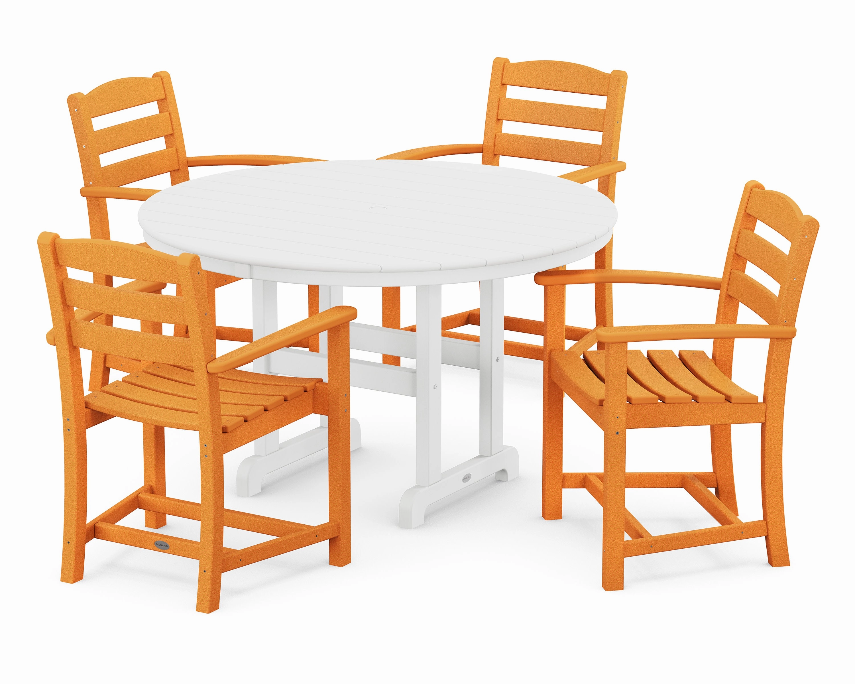 La Casa Caf 5-Piece Round Farmhouse Dining Set