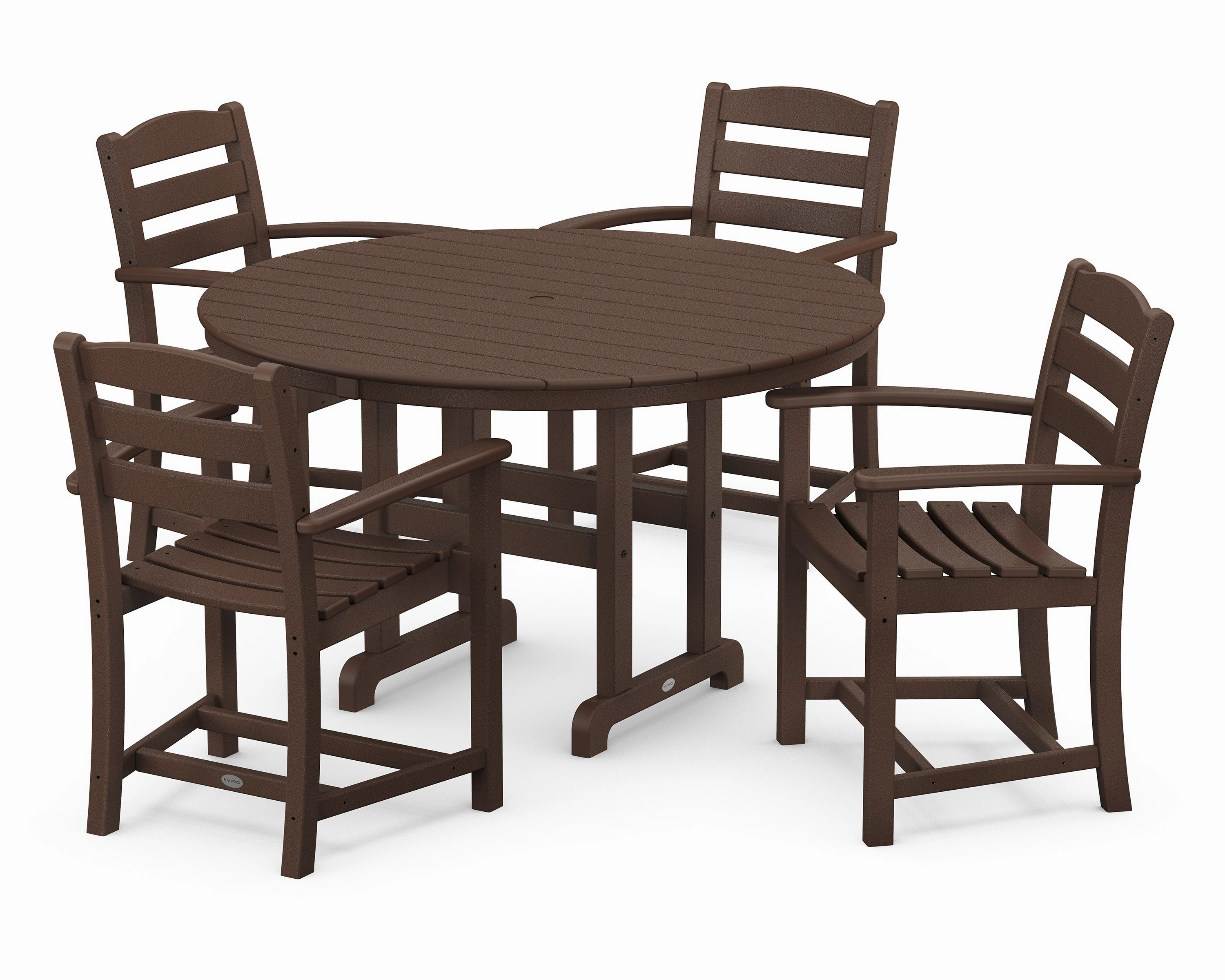 La Casa Caf 5-Piece Round Farmhouse Dining Set