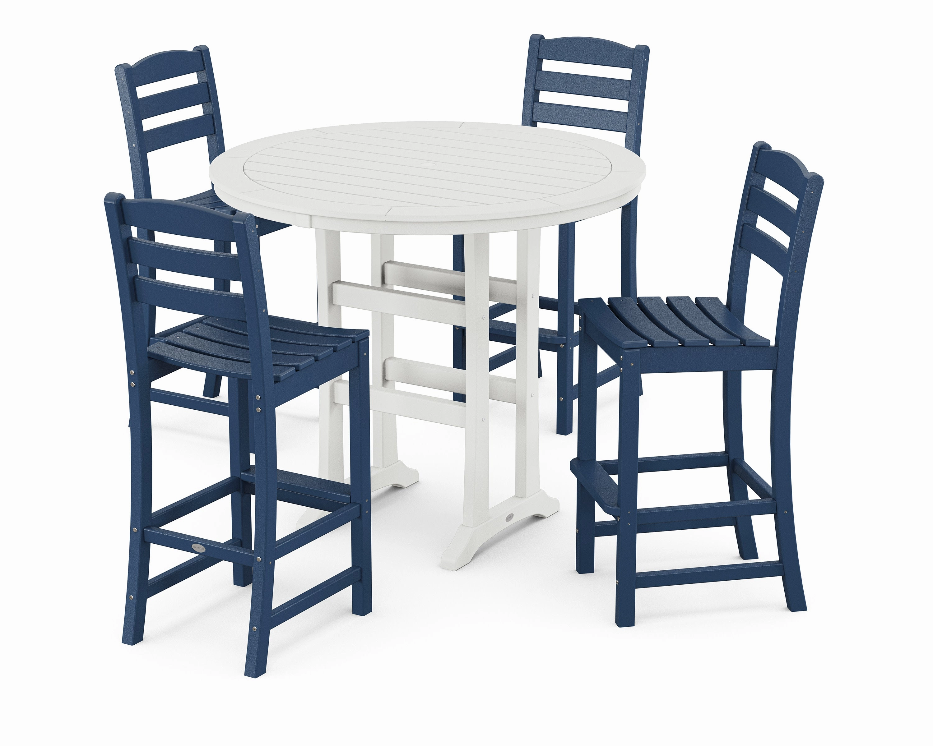 La Casa Caf 5-Piece Side Chair Bar Dining Set