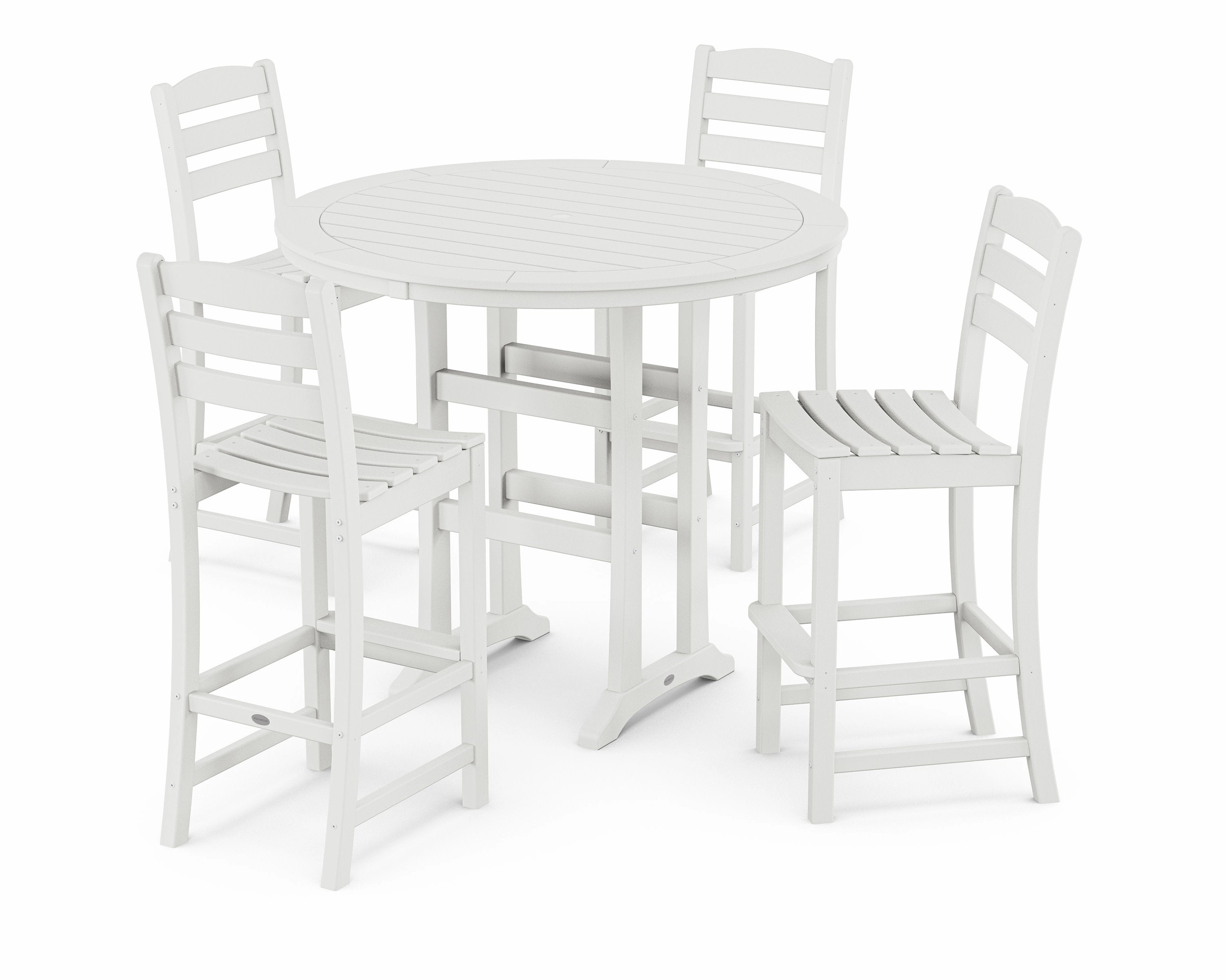 La Casa Caf 5-Piece Side Chair Bar Dining Set