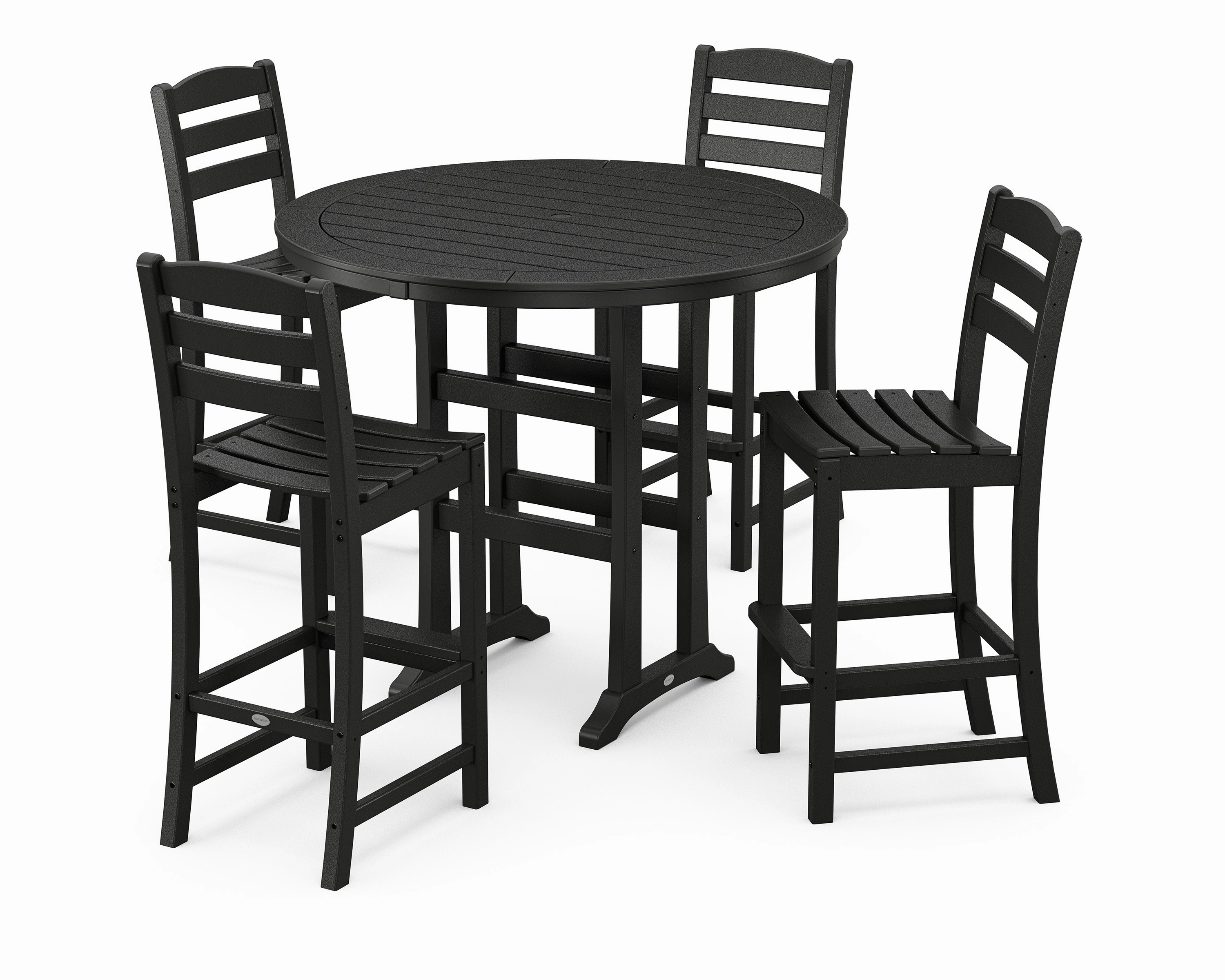 La Casa Caf 5-Piece Side Chair Bar Dining Set