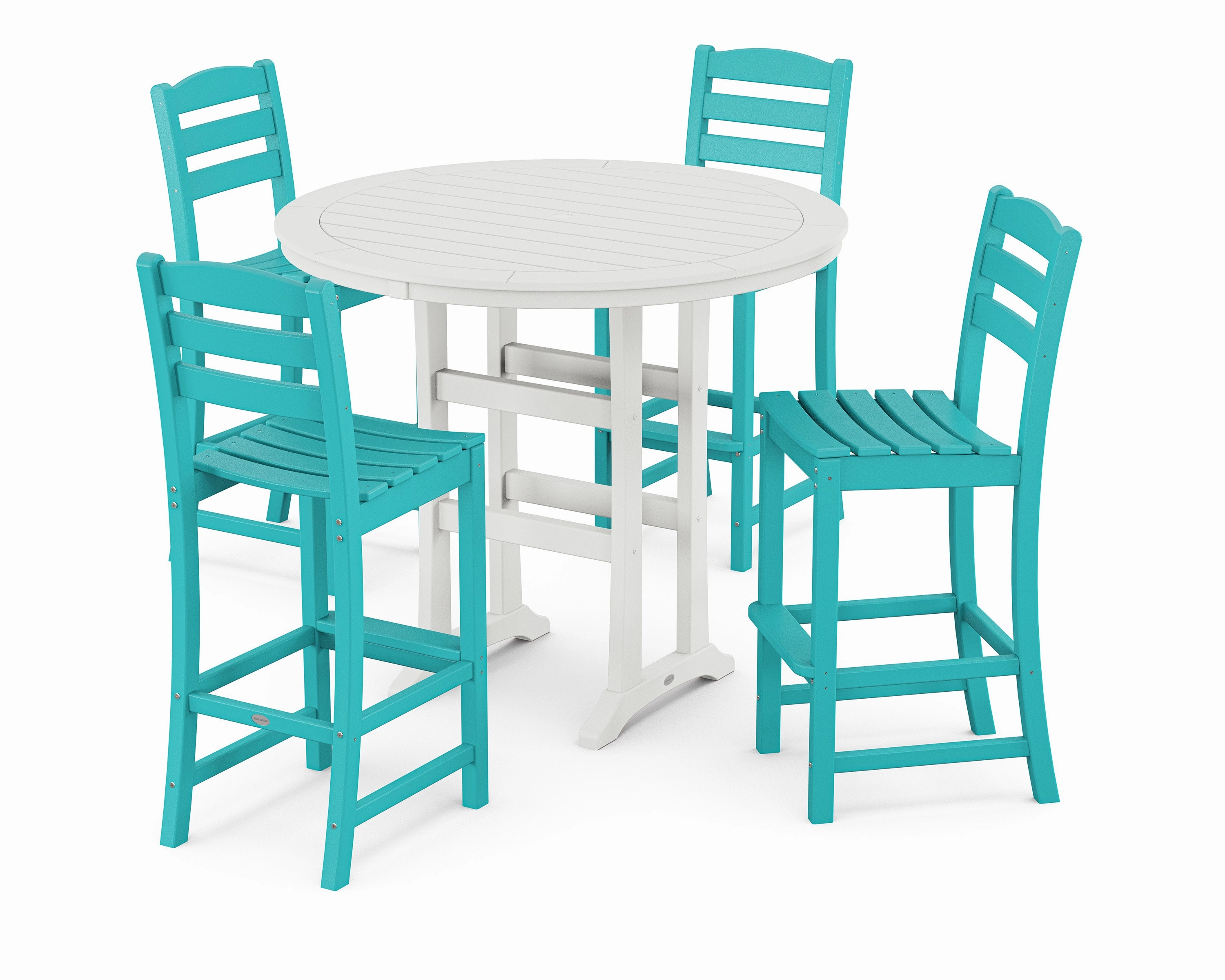 La Casa Caf 5-Piece Side Chair Bar Dining Set