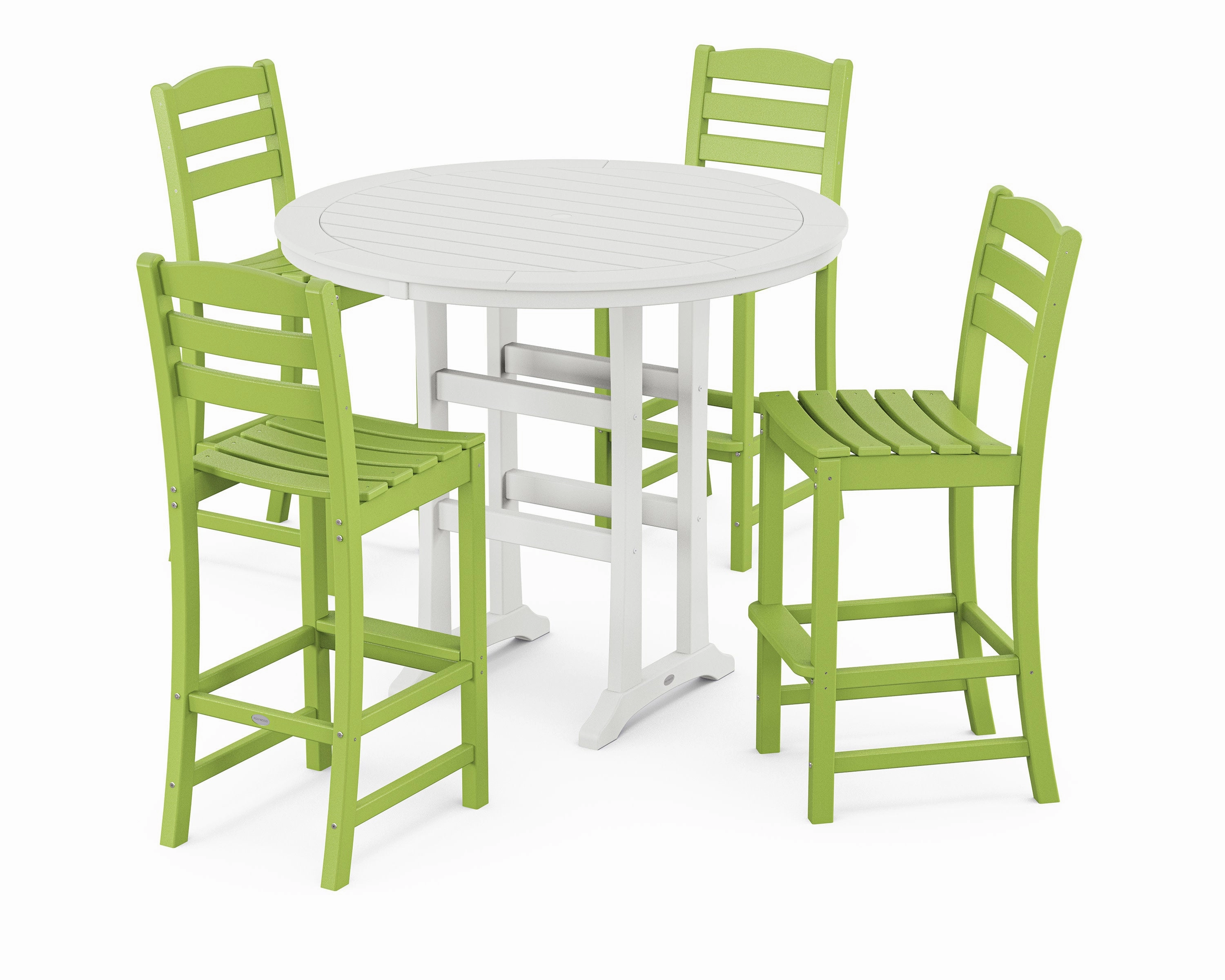 La Casa Caf 5-Piece Side Chair Bar Dining Set