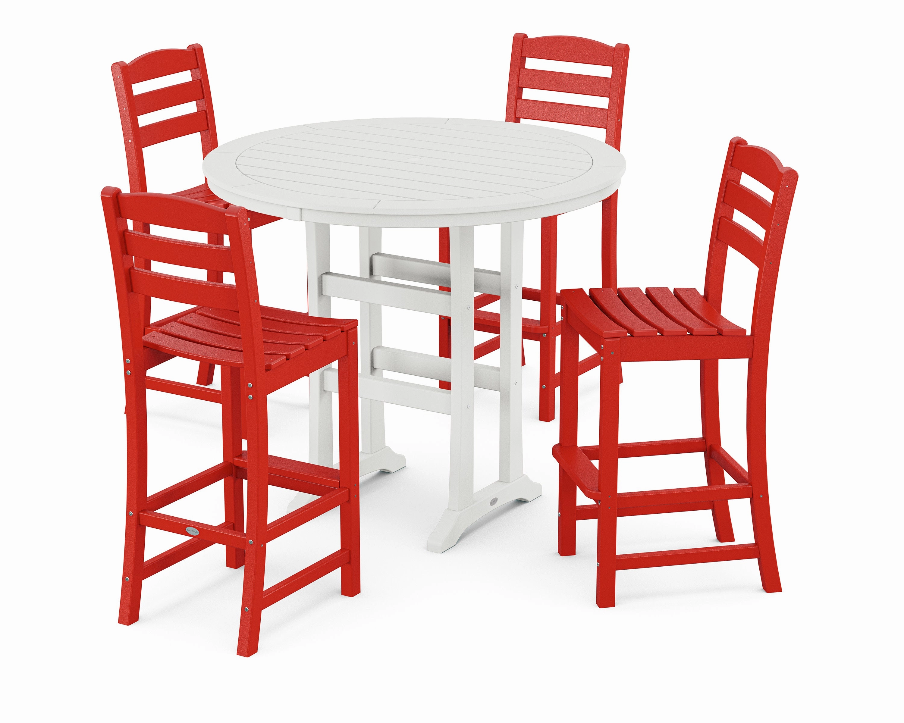 La Casa Caf 5-Piece Side Chair Bar Dining Set
