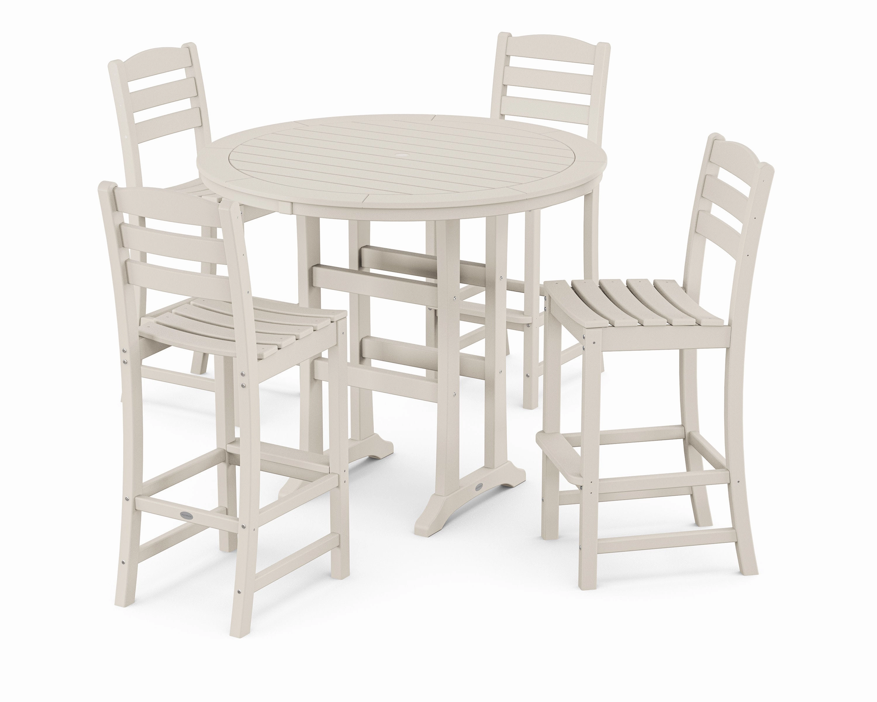 La Casa Caf 5-Piece Side Chair Bar Dining Set