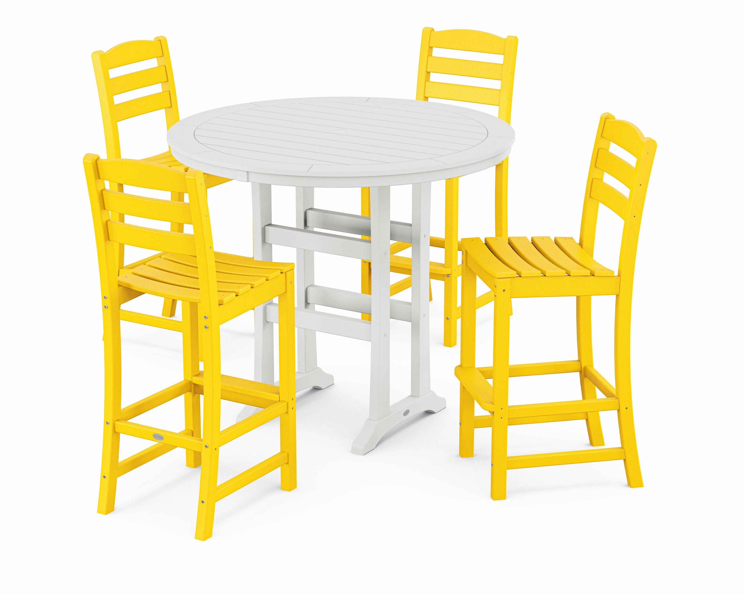 La Casa Caf 5-Piece Side Chair Bar Dining Set
