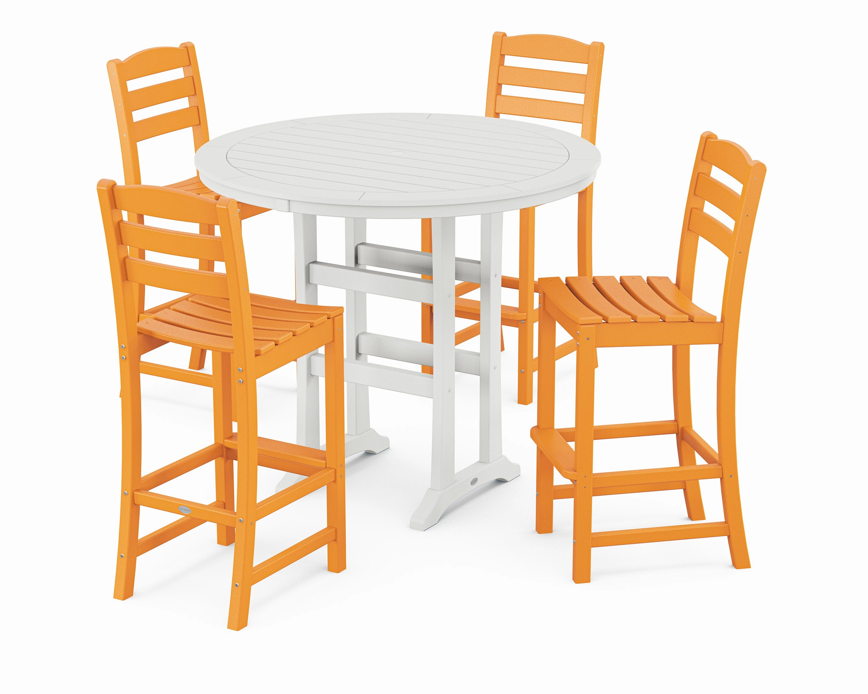 La Casa Caf 5-Piece Side Chair Bar Dining Set