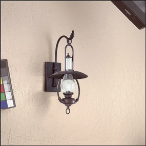 La Grange One Light Wall Lantern Soft Off BlackOutdoor wall sconces with motion sensor