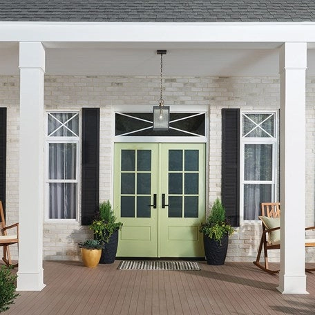 Lahden 17.25" 1-Light Outdoor Convertible Pendant/Semi Flush