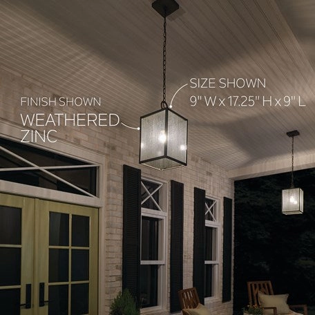 Lahden 17.25" 1-Light Outdoor Convertible Pendant/Semi Flush