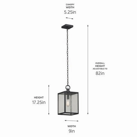 Lahden 17.25" 1-Light Outdoor Convertible Pendant/Semi Flush