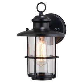 Lake Shore One Light Outdoor Wall Mount Textured BlackOutdoor wall sconces with motion sensor
