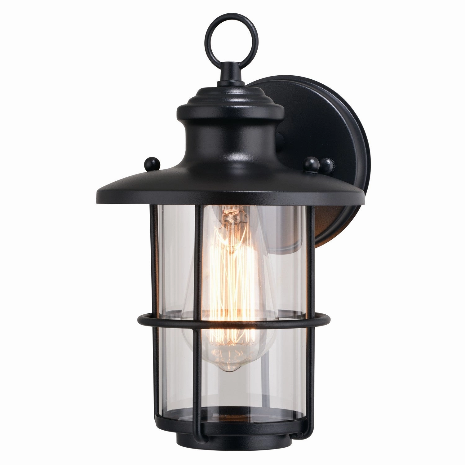 Lake Shore One Light Outdoor Wall Mount Textured BlackOutdoor wall sconces with motion sensor