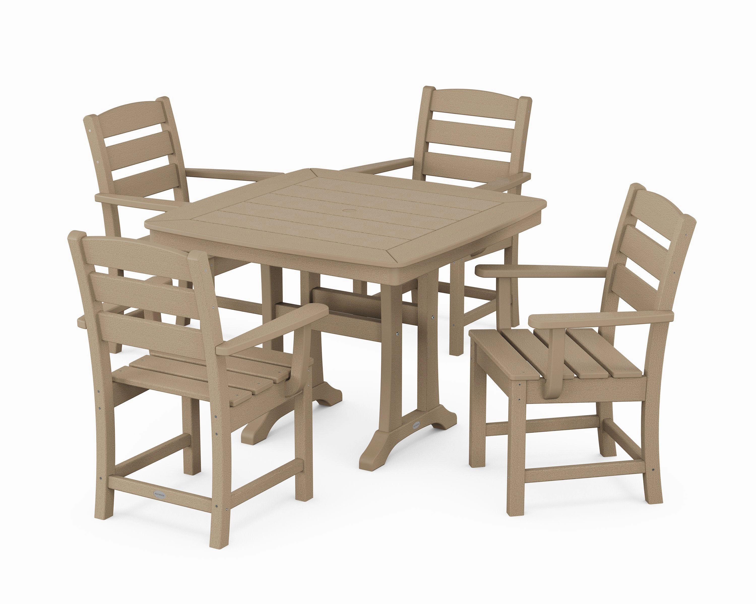 Lakeside 5-Piece Dining Set with Trestle Legs