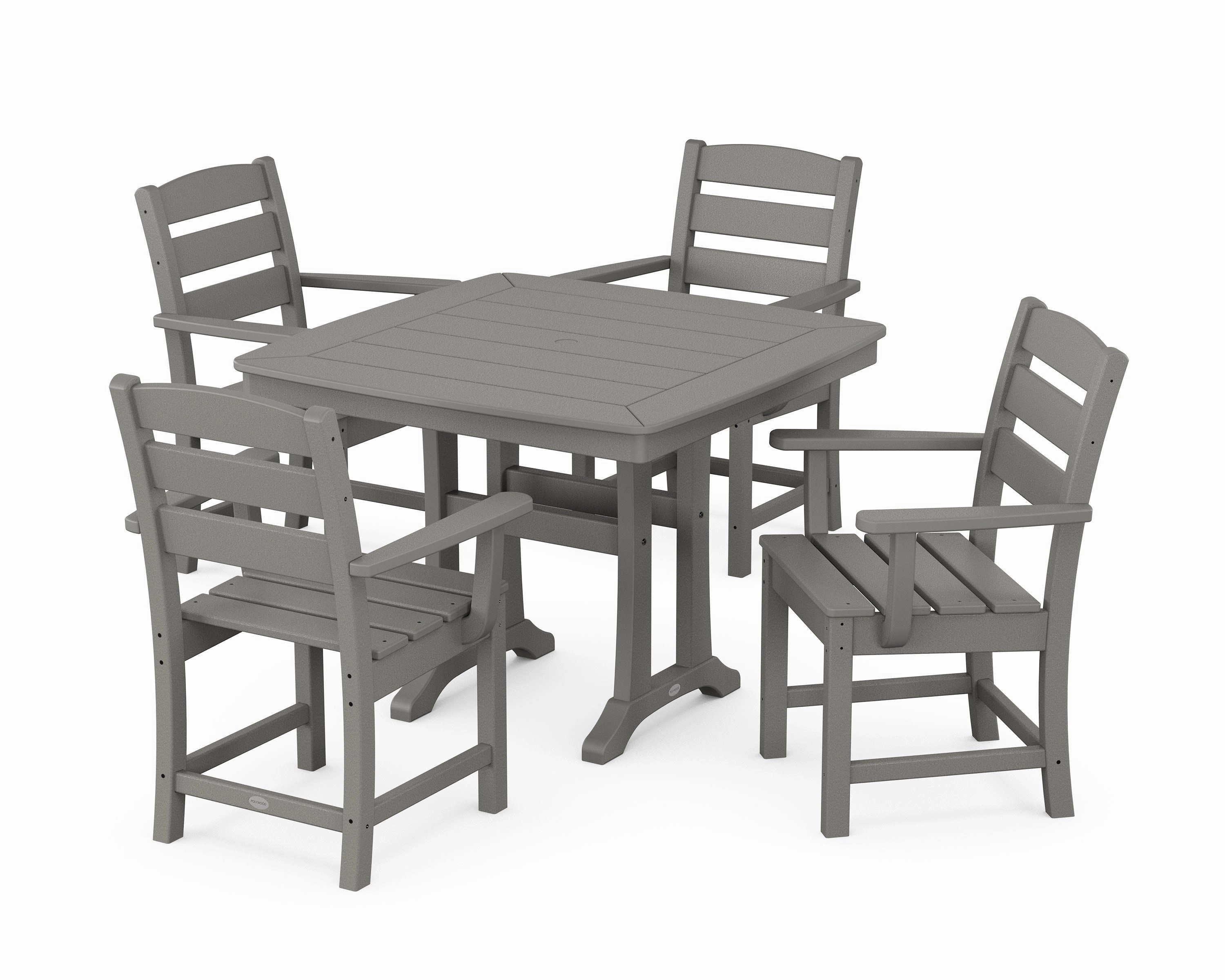 Lakeside 5-Piece Dining Set with Trestle Legsoutdoor patio furniture set