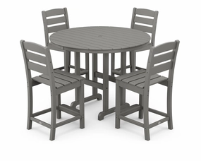 Lakeside 5-Piece Farmhouse Round Side Chair Counter Setoutdoor patio furniture set