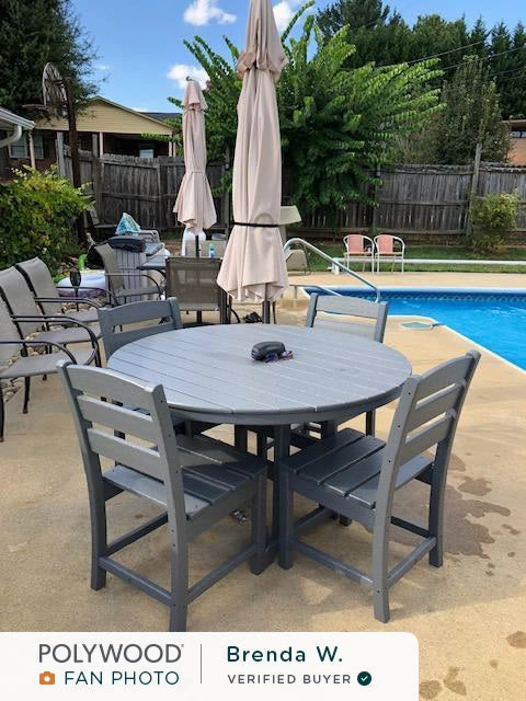 Lakeside 5-Piece Round Farmhouse Side Chair Dining Set