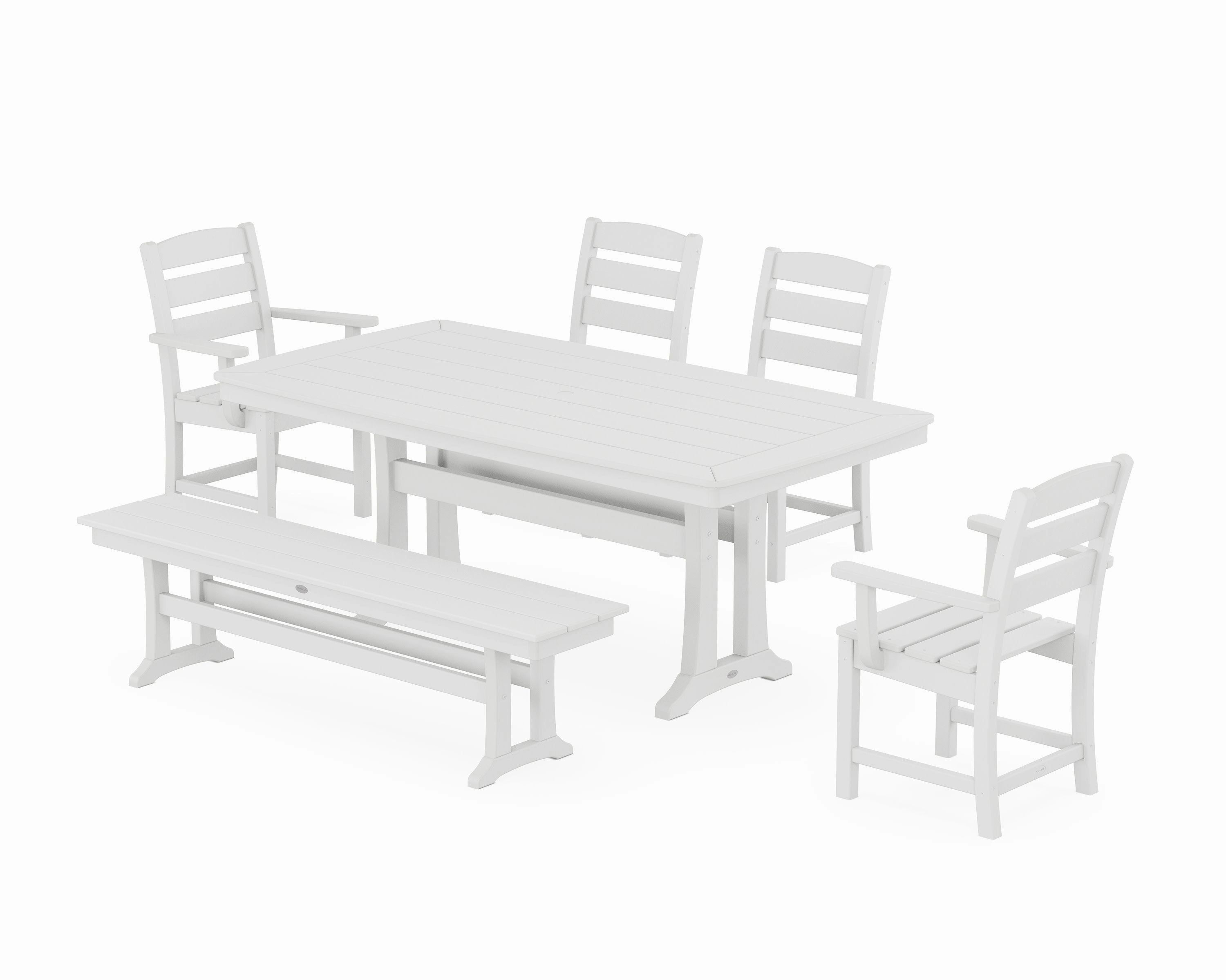 Lakeside 6-Piece Dining Set with Trestle Legs