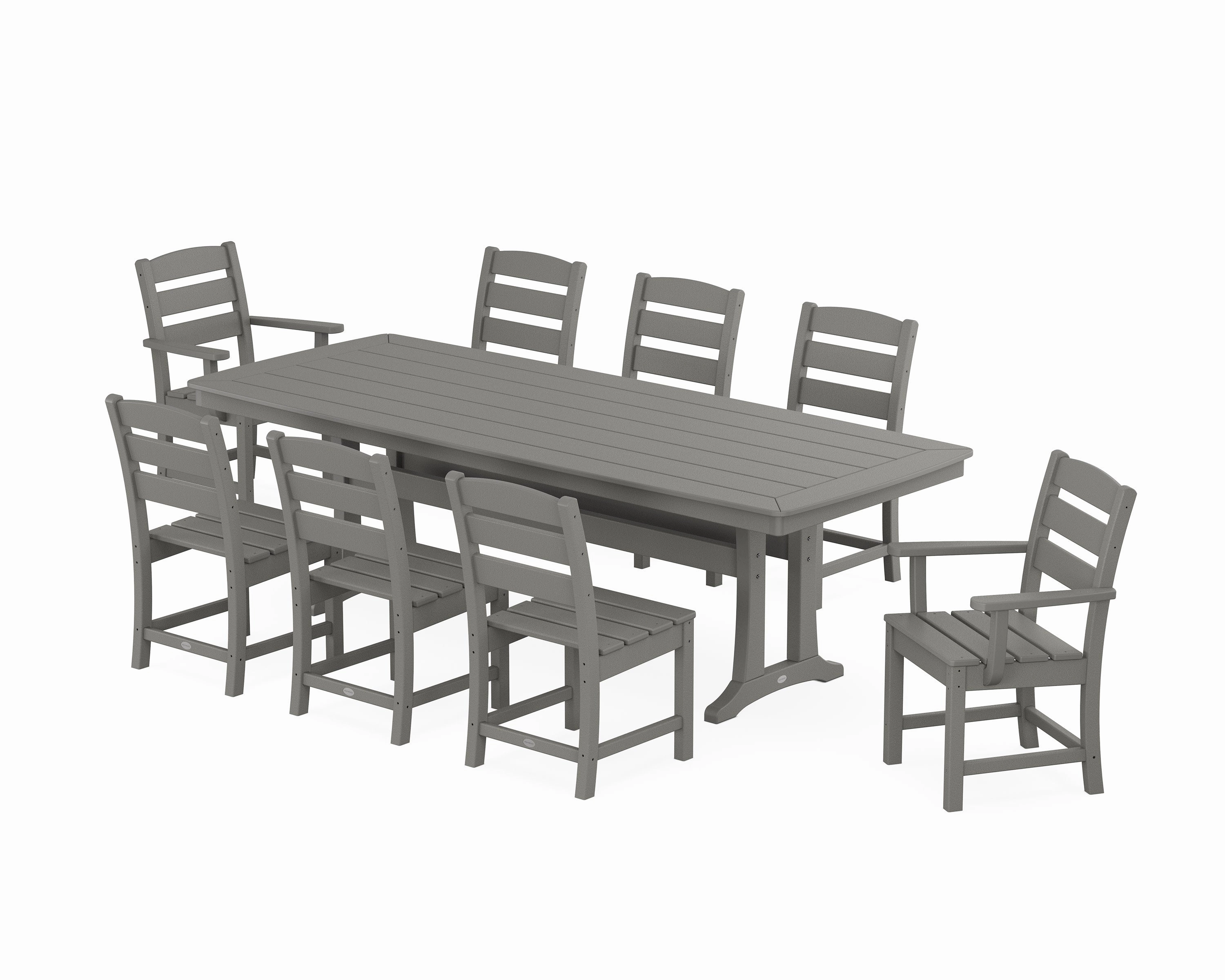 Lakeside 9-Piece Dining Set with Trestle Legsoutdoor patio furniture set