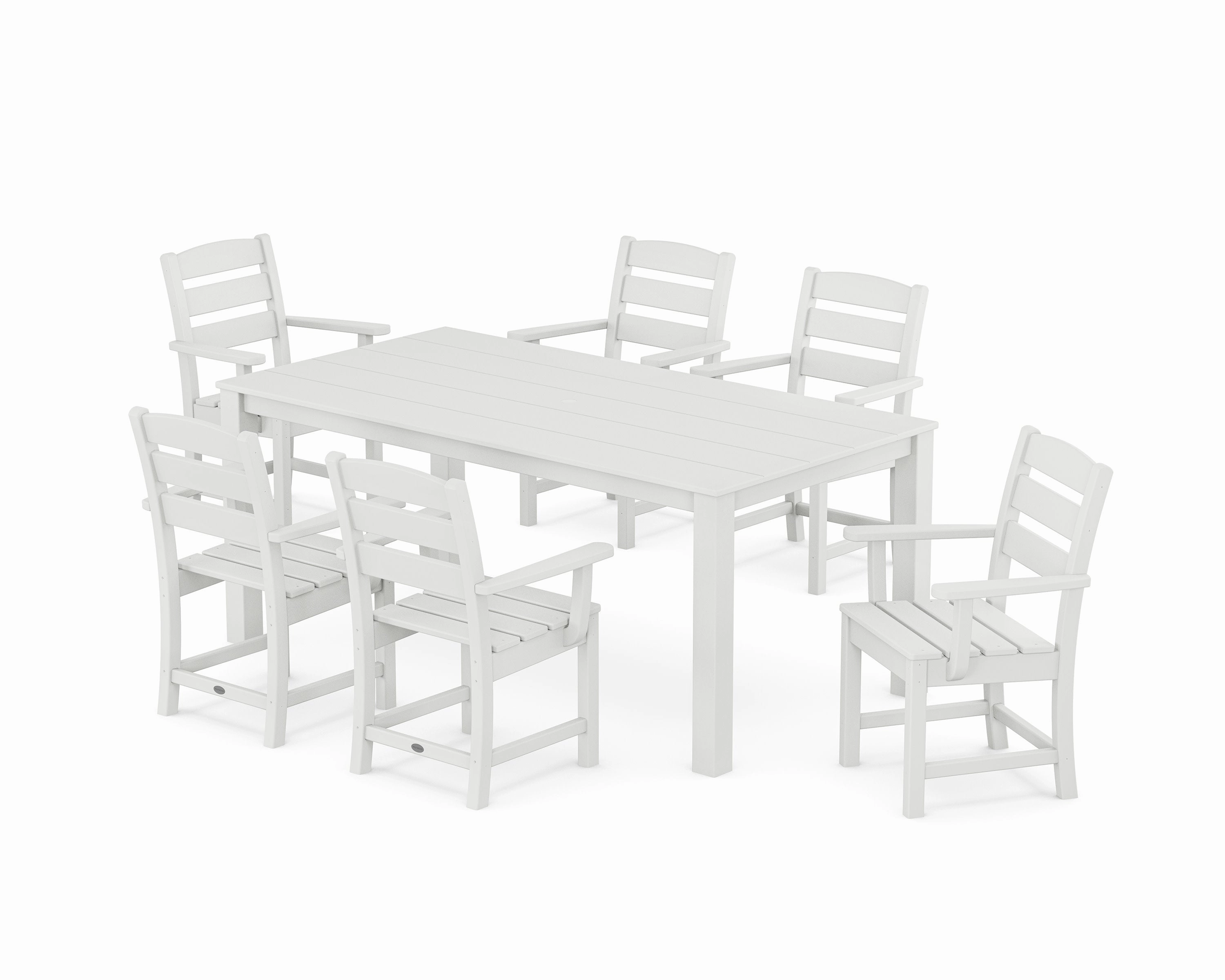 Lakeside Arm Chair 7-Piece Parsons Dining Set