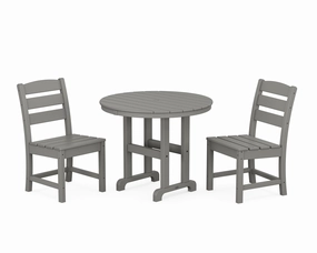 Lakeside Side Chair 3-Piece Round Dining Setoutdoor patio furniture set