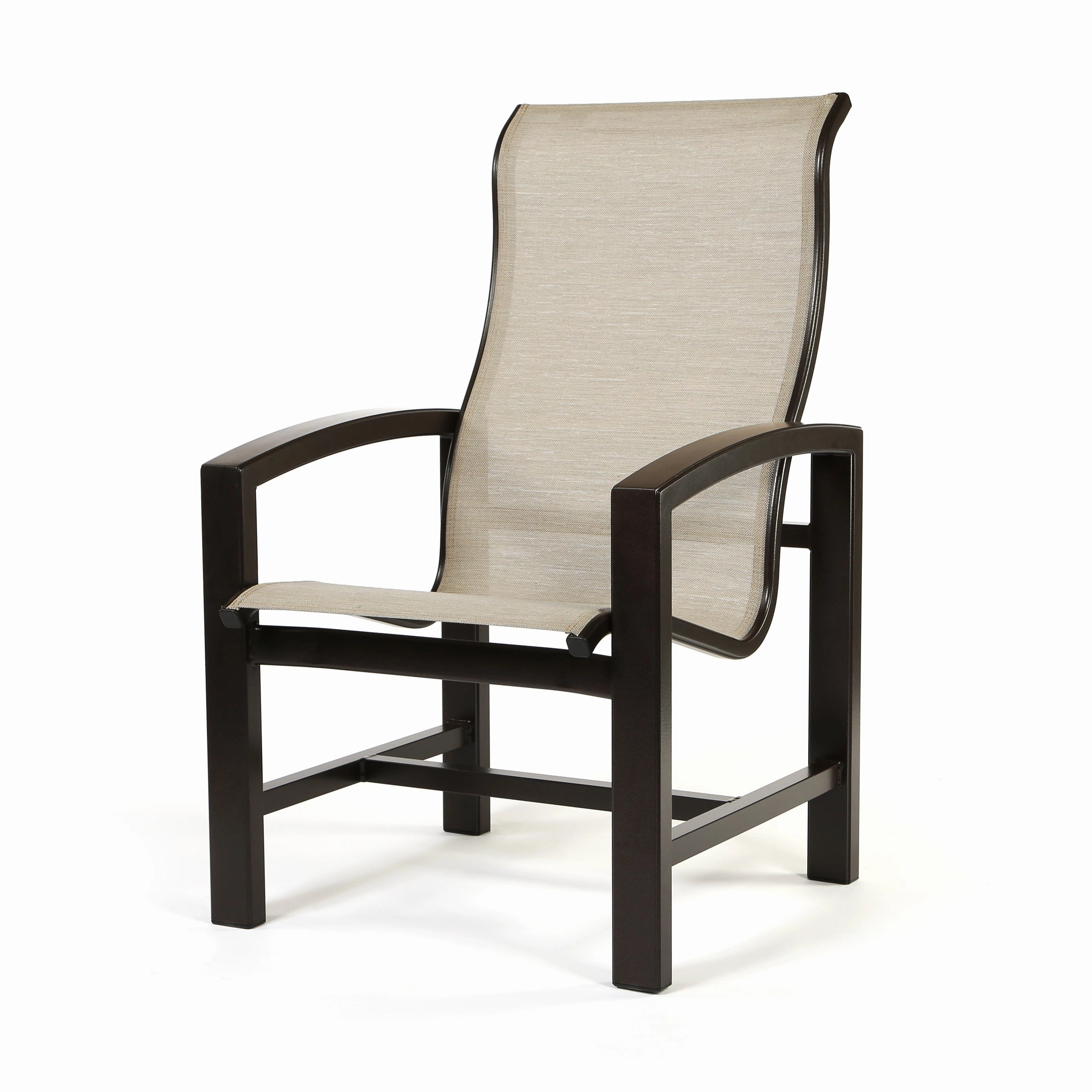 Lakeside Sling High Back Dining Chairoutdoor dining chair with armrests