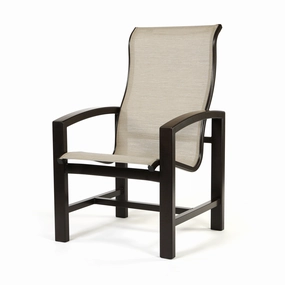 Lakeside Sling High Back Dining Chairoutdoor dining chair with armrests