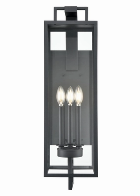Lamont Three Light Outdoor Wall Sconce Textured BlackOutdoor wall sconces with motion sensor