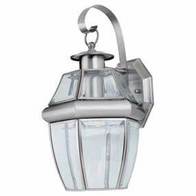 Lancaster One Light Outdoor Wall Lantern Antique Brushed NickelOutdoor wall sconces with motion sensor
