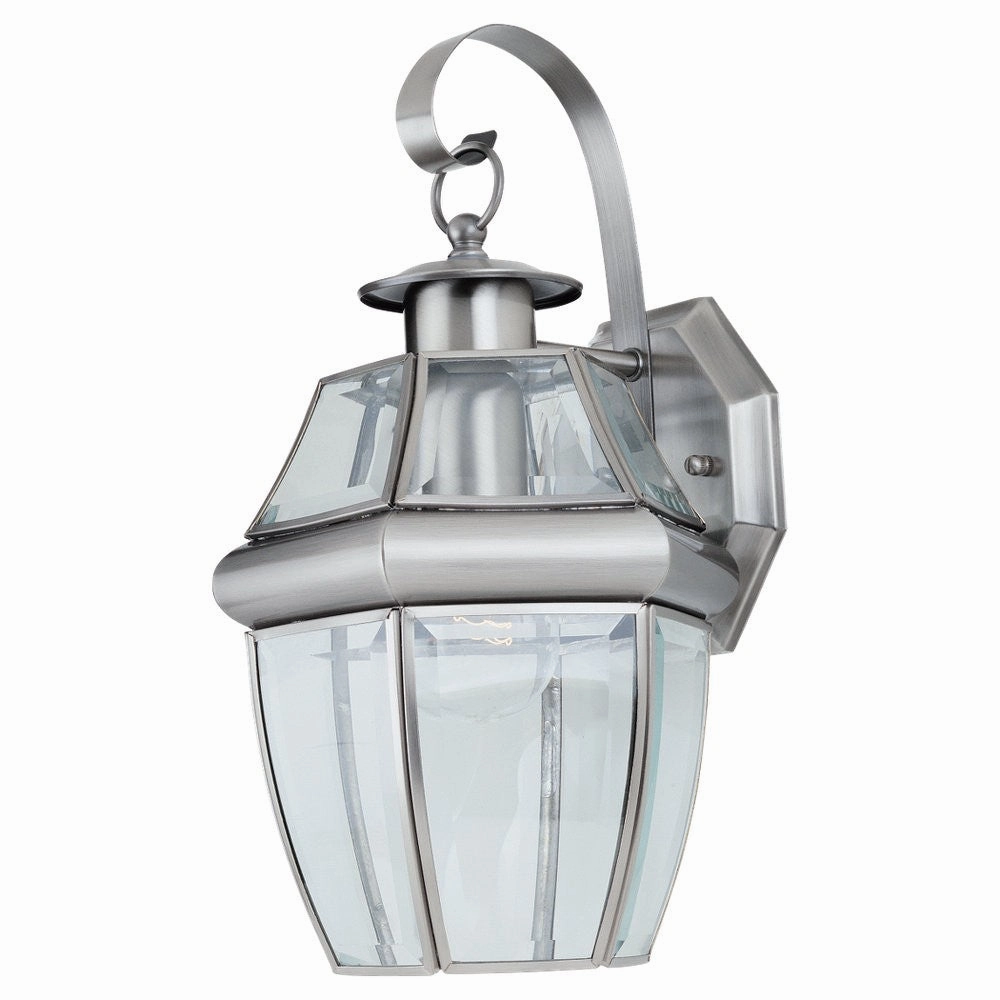 Lancaster One Light Outdoor Wall Lantern Antique Brushed NickelOutdoor wall sconces with motion sensor