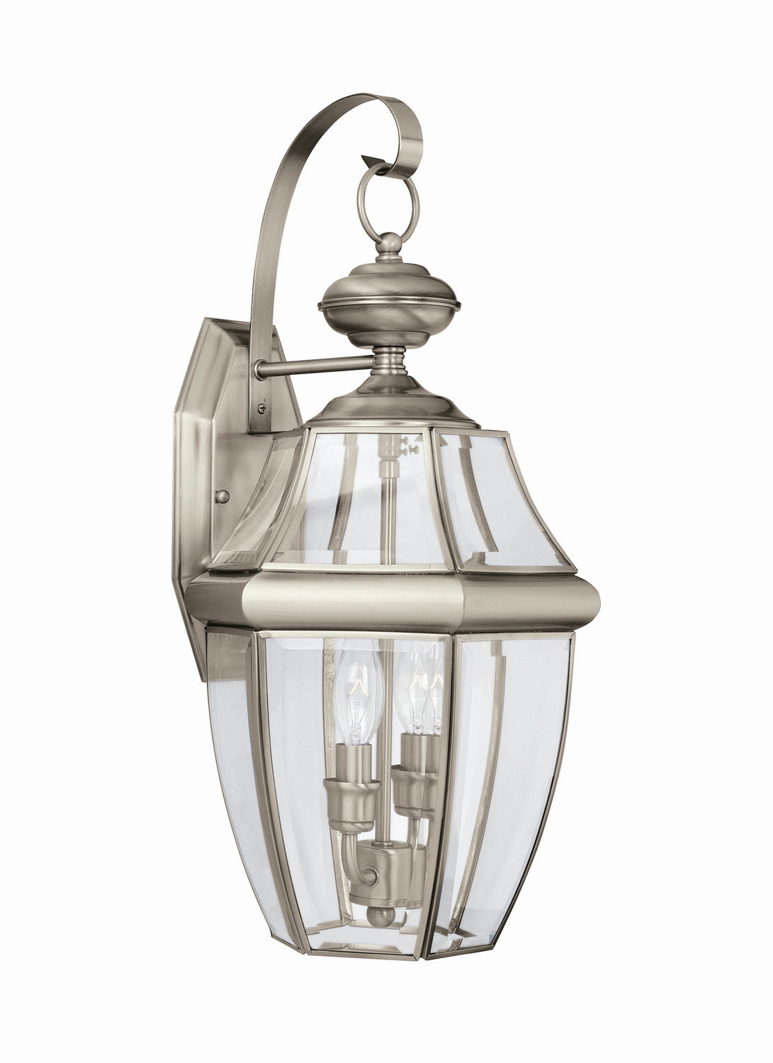 Lancaster Two Light Outdoor Wall Lantern Antique Brushed NickelOutdoor wall sconces with motion sensor