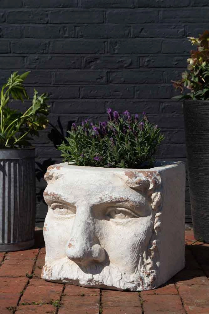 Large Rustic Stone Effect Classical Face Planteroutdoor garden decorative ornaments