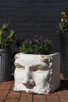 Large Rustic Stone Effect Classical Face Planteroutdoor garden decorative ornaments