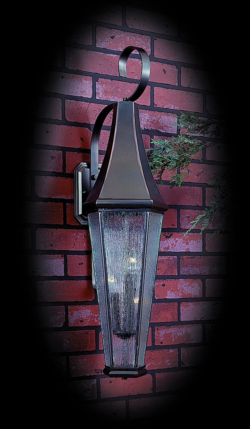 Le Havre Three Light Exterior Wall Mount Siena BronzeOutdoor wall sconces with motion sensor