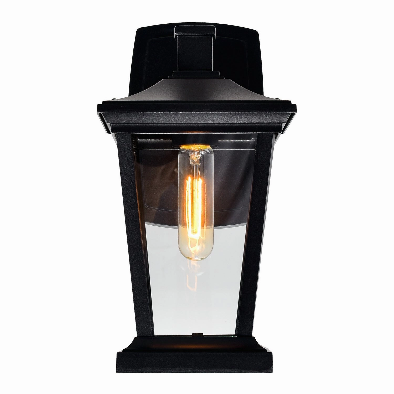 Leawood One Light Outdoor Wall Lantern Black