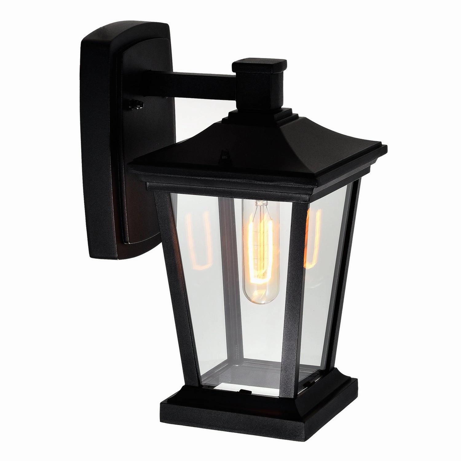 Leawood One Light Outdoor Wall Lantern Black