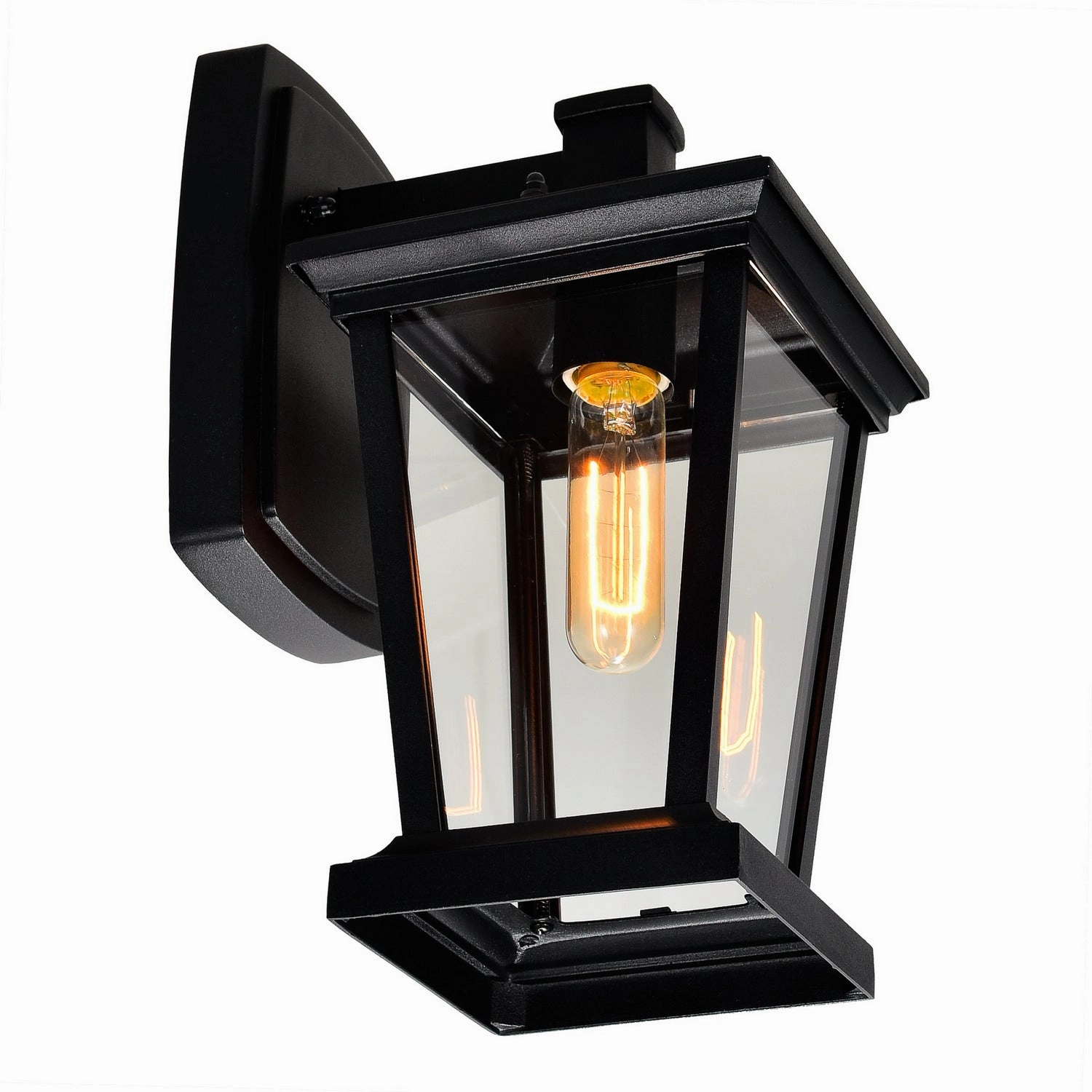 Leawood One Light Outdoor Wall Lantern Black
