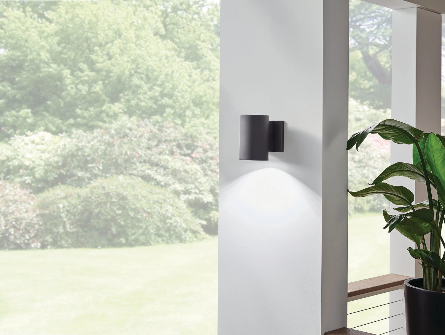 LED Outdoor Wall Mount Textured Black