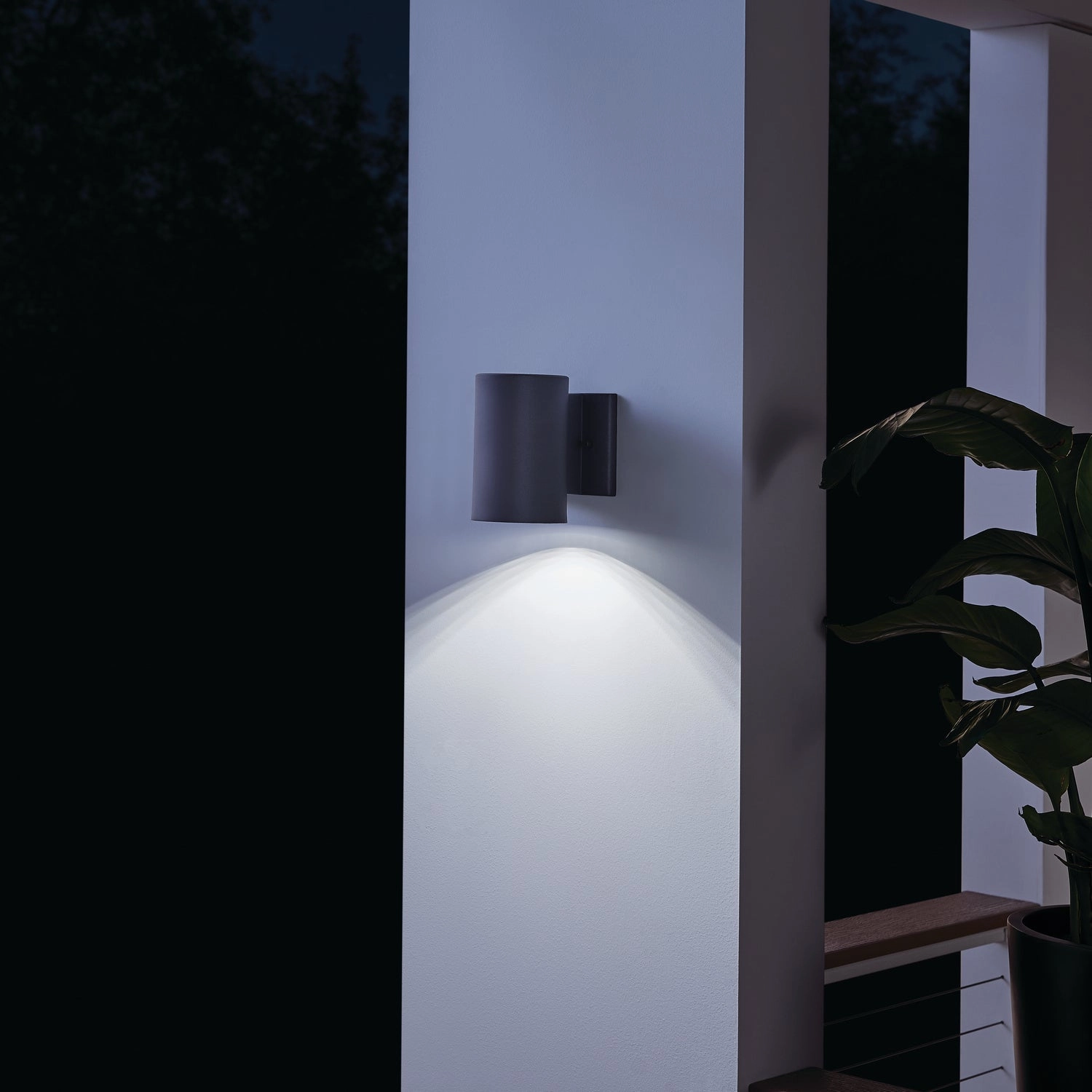LED Outdoor Wall Mount Textured Black
