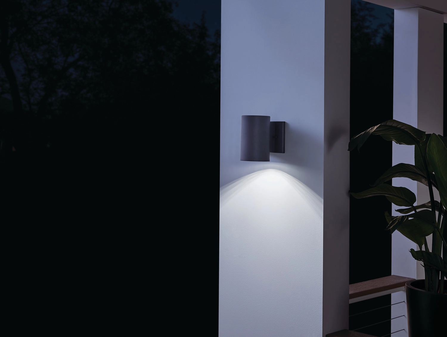 LED Outdoor Wall Mount Textured Black